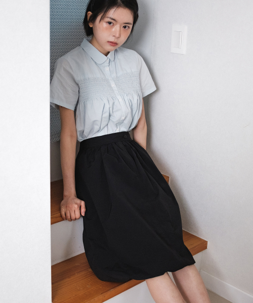 COTTON BELL(コットンベル)の「シャーリングバルーンスカート - ブラック(スカート・レディース・その他・FREE)」の12枚目の写真