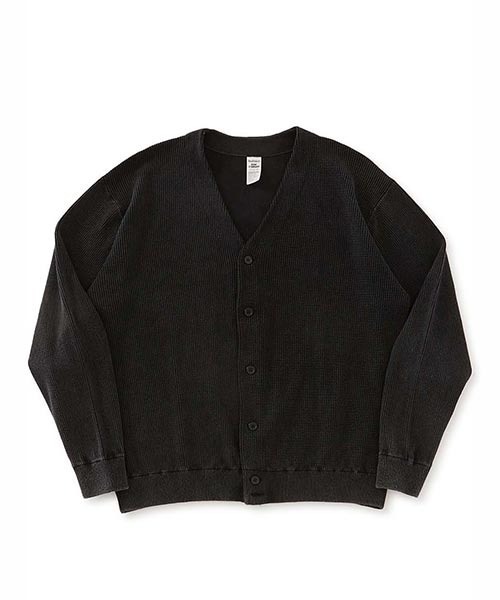 HIGH! STANDARD（ハイスタンダード）の「Healthknit × HIGH! STANDARD /コットンニット カーディガン（カーディガン/ボレロ・メンズ・アイボリー/ブラック/イエロー/ネイビー・M/L）」の2枚目の写真