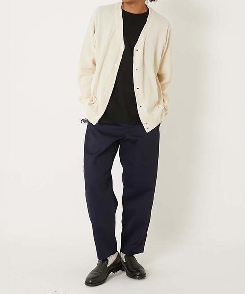 HIGH! STANDARD（ハイスタンダード）の「Healthknit × HIGH! STANDARD /コットンニット カーディガン（カーディガン/ボレロ・メンズ・アイボリー/ブラック/イエロー/ネイビー・M/L）」の5枚目の写真