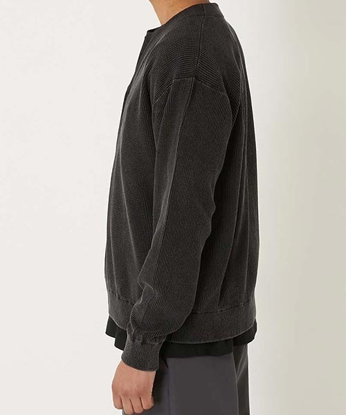 HIGH! STANDARD（ハイスタンダード）の「Healthknit × HIGH! STANDARD /コットンニット カーディガン（カーディガン/ボレロ・メンズ・アイボリー/ブラック/イエロー/ネイビー・M/L）」の7枚目の写真