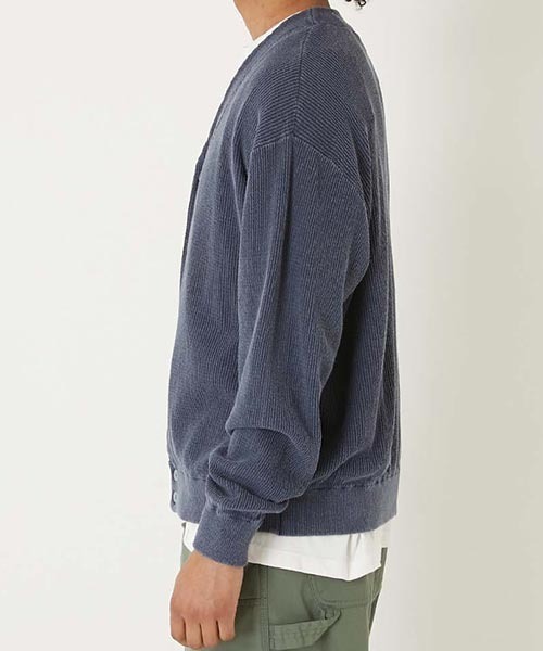 HIGH! STANDARD（ハイスタンダード）の「Healthknit × HIGH! STANDARD /コットンニット カーディガン（カーディガン/ボレロ・メンズ・アイボリー/ブラック/イエロー/ネイビー・M/L）」の14枚目の写真