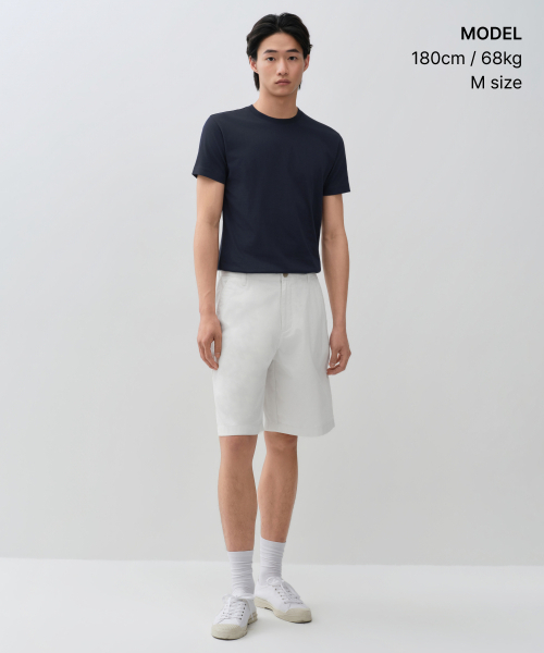 MUSINSA STANDARD（ムシンサスタンダード）の「[クールタンダード] スリムクルーネックTシャツ [ネイビー]（Tシャツ/カットソー・メンズ・その他・MEDIUM/LARGE/X-LARGE/2XL/SMALL/3XL）」の3枚目の写真