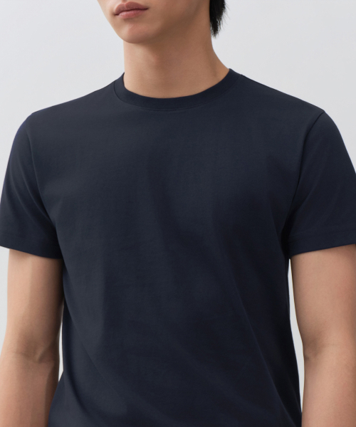 MUSINSA STANDARD（ムシンサスタンダード）の「[クールタンダード] スリムクルーネックTシャツ [ネイビー]（Tシャツ/カットソー・メンズ・その他・MEDIUM/LARGE/X-LARGE/2XL/SMALL/3XL）」の5枚目の写真