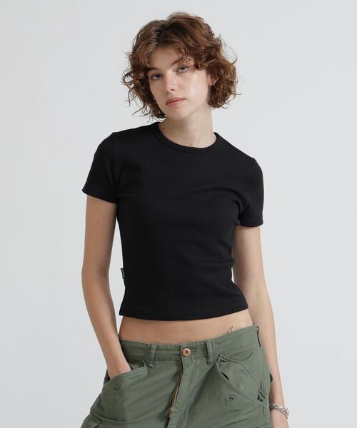 AVIREX(アヴィレックス)の「《DAILY/WOMAN》 S/S CREW NECK T-SHIRT(Tシャツ/カットソー・レディース・ホワイト/ブラック・M/S)」の1枚目の写真