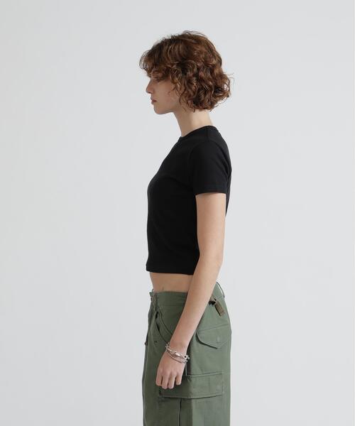AVIREX(アヴィレックス)の「《DAILY/WOMAN》 S/S CREW NECK T-SHIRT(Tシャツ/カットソー・レディース・ホワイト/ブラック・M/S)」の6枚目の写真