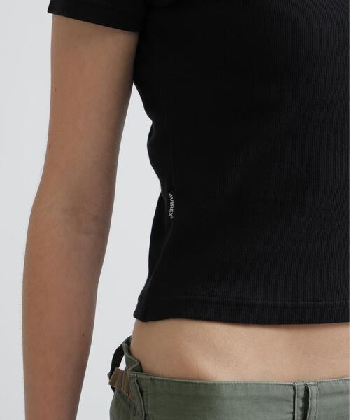 AVIREX(アヴィレックス)の「《DAILY/WOMAN》 S/S CREW NECK T-SHIRT(Tシャツ/カットソー・レディース・ホワイト/ブラック・M/S)」の10枚目の写真