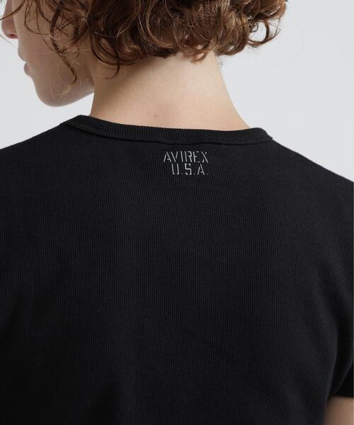 AVIREX(アヴィレックス)の「《DAILY/WOMAN》 S/S CREW NECK T-SHIRT(Tシャツ/カットソー・レディース・ホワイト/ブラック・M/S)」の11枚目の写真