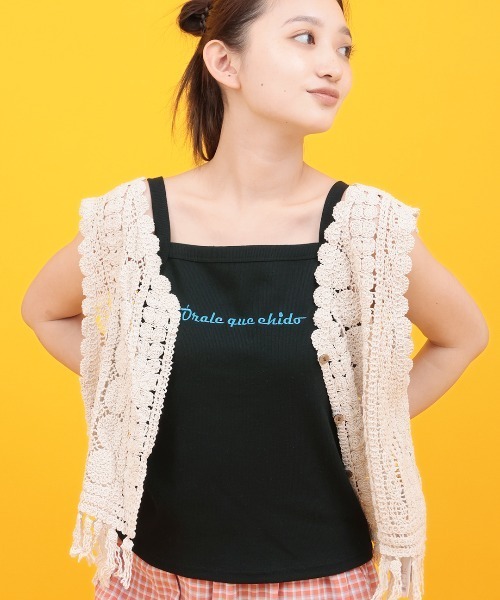 チチカカ(チチカカ)の「Orale! CICA刺繍キャミソール(キャミソール・レディース・ブラック/グレー/ホワイト・FREE)」の2枚目の写真