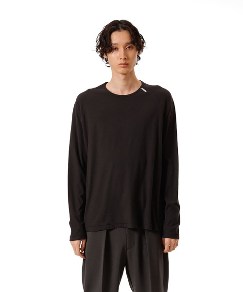 ATTACHMENT（アタッチメント）の「37/1 ラフィージャージー ラグランスリーブ TEE / 37/1 RAFFY JERSEY RAGLAN SLEEVE TEE（Tシャツ/カットソー・メンズ・ブラック/ホワイト/ライトグリーン・1/3/2/4）」の2枚目の写真
