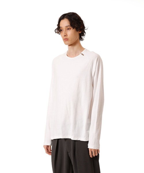 ATTACHMENT（アタッチメント）の「37/1 ラフィージャージー ラグランスリーブ TEE / 37/1 RAFFY JERSEY RAGLAN SLEEVE TEE（Tシャツ/カットソー・メンズ・ブラック/ホワイト/ライトグリーン・1/3/2/4）」の4枚目の写真