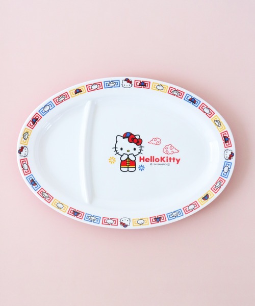 sanrio(サンリオ)の「〈SANRIO/サンリオ〉 ハローキティ 町中華 メラミンギョーザ皿 MCH3(食器・レディース・レッド・ONE SIZE)」の2枚目の写真