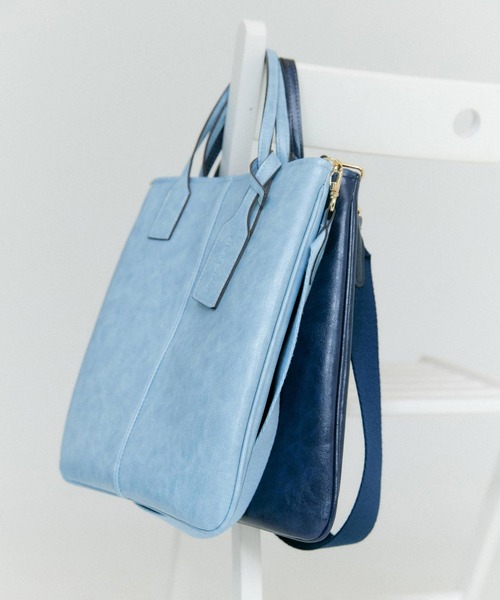 BLUE×PALANG（ブルーパラン）の「NUANCE PC TOTE BAG（トートバッグ・レディース・ライトブルー/ネイビー・FREE）」の10枚目の写真