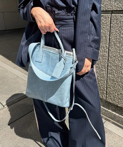 BLUE×PALANG（ブルーパラン）の「NUANCE PC TOTE BAG（トートバッグ・レディース・ライトブルー/ネイビー・FREE）」の4枚目の写真