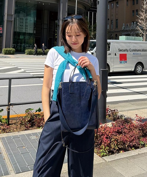 BLUE×PALANG（ブルーパラン）の「NUANCE PC TOTE BAG（トートバッグ・レディース・ライトブルー/ネイビー・FREE）」の7枚目の写真