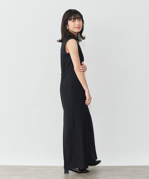 Sirin(シリン)の「ノースリカシュクールオールインワン【2サイズ展開】(つなぎ/オールインワン・レディース・ベージュ/ネイビー・XS/S)」の6枚目の写真