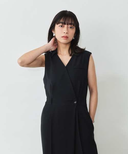 Sirin(シリン)の「ノースリカシュクールオールインワン【2サイズ展開】(つなぎ/オールインワン・レディース・ベージュ/ネイビー・XS/S)」の7枚目の写真