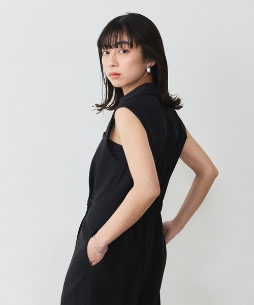 Sirin(シリン)の「ノースリカシュクールオールインワン【2サイズ展開】(つなぎ/オールインワン・レディース・ベージュ/ネイビー・XS/S)」の12枚目の写真