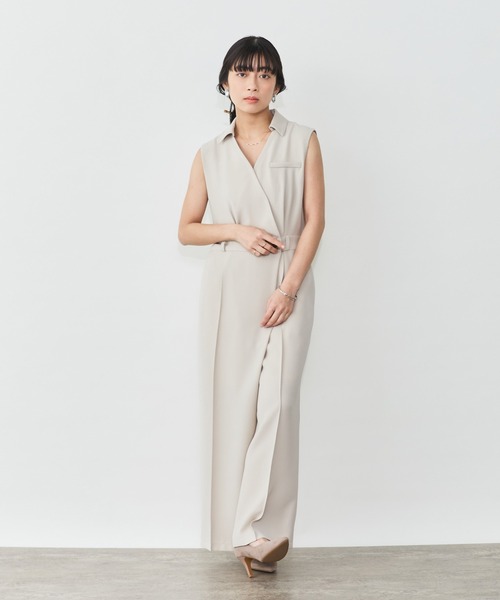 Sirin(シリン)の「ノースリカシュクールオールインワン【2サイズ展開】(つなぎ/オールインワン・レディース・ベージュ/ネイビー・XS/S)」の21枚目の写真