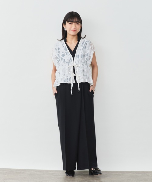 Sirin(シリン)の「ノースリカシュクールオールインワン【2サイズ展開】(つなぎ/オールインワン・レディース・ベージュ/ネイビー・XS/S)」の17枚目の写真