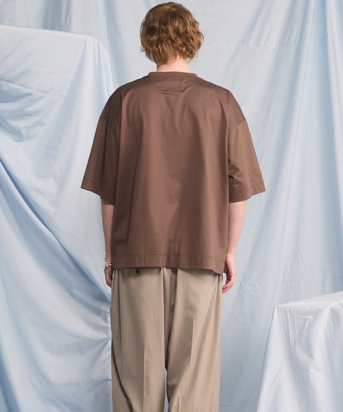 MAISON SPECIAL(メゾンスペシャル)の「《UNISEX》Suvin GIZA Cotton Prime-Over Short-sleeved T-shirt/スヴィンギザコットンプライムオーバーショートスリーブTシャツ【MAISON SPECIAL/メゾンスペシャル】(Tシャツ/カットソー・メンズ・ブラック/モカ/ピンク/ホワイト/ライトブルー・1/0/2)」の16枚目の写真
