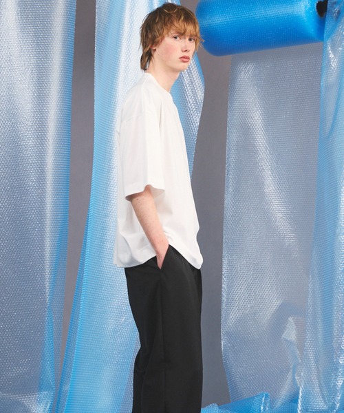 MAISON SPECIAL(メゾンスペシャル)の「《UNISEX》Suvin GIZA Cotton Prime-Over Short-sleeved T-shirt/スヴィンギザコットンプライムオーバーショートスリーブTシャツ【MAISON SPECIAL/メゾンスペシャル】(Tシャツ/カットソー・メンズ・ブラック/モカ/ピンク/ホワイト/ライトブルー・1/0/2)」の18枚目の写真