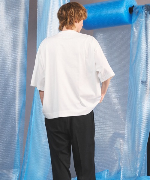 MAISON SPECIAL(メゾンスペシャル)の「《UNISEX》Suvin GIZA Cotton Prime-Over Short-sleeved T-shirt/スヴィンギザコットンプライムオーバーショートスリーブTシャツ【MAISON SPECIAL/メゾンスペシャル】(Tシャツ/カットソー・メンズ・ブラック/モカ/ピンク/ホワイト/ライトブルー・1/0/2)」の19枚目の写真