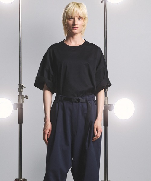 MAISON SPECIAL(メゾンスペシャル)の「《UNISEX》Suvin GIZA Cotton Prime-Over Short-sleeved T-shirt/スヴィンギザコットンプライムオーバーショートスリーブTシャツ【MAISON SPECIAL/メゾンスペシャル】(Tシャツ/カットソー・メンズ・ブラック/モカ/ピンク/ホワイト/ライトブルー・1/0/2)」の8枚目の写真