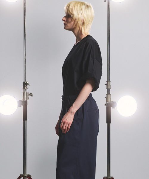 MAISON SPECIAL(メゾンスペシャル)の「《UNISEX》Suvin GIZA Cotton Prime-Over Short-sleeved T-shirt/スヴィンギザコットンプライムオーバーショートスリーブTシャツ【MAISON SPECIAL/メゾンスペシャル】(Tシャツ/カットソー・メンズ・ブラック/モカ/ピンク/ホワイト/ライトブルー・1/0/2)」の9枚目の写真