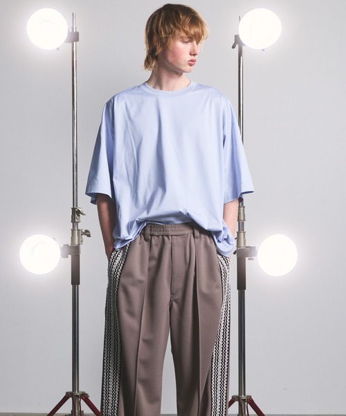 MAISON SPECIAL(メゾンスペシャル)の「《UNISEX》Suvin GIZA Cotton Prime-Over Short-sleeved T-shirt/スヴィンギザコットンプライムオーバーショートスリーブTシャツ【MAISON SPECIAL/メゾンスペシャル】(Tシャツ/カットソー・メンズ・ブラック/モカ/ピンク/ホワイト/ライトブルー・1/0/2)」の11枚目の写真