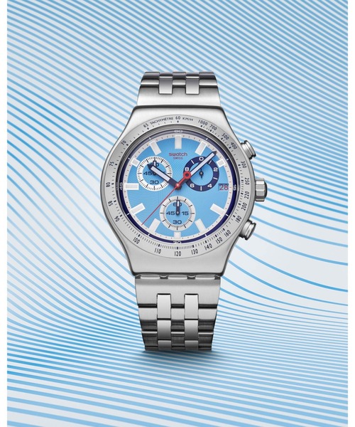 SWATCH(スウォッチ)の「MIDNIGHT IN THE MIRROR/MIDDAY IN THE MIRROR(アナログ腕時計・レディース・ブルー/ライトブルー・FREE)」の4枚目の写真