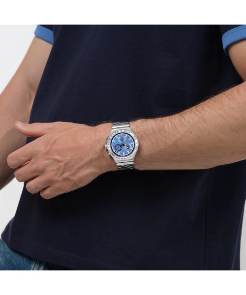 SWATCH(スウォッチ)の「MIDNIGHT IN THE MIRROR/MIDDAY IN THE MIRROR(アナログ腕時計・レディース・ブルー/ライトブルー・FREE)」の6枚目の写真