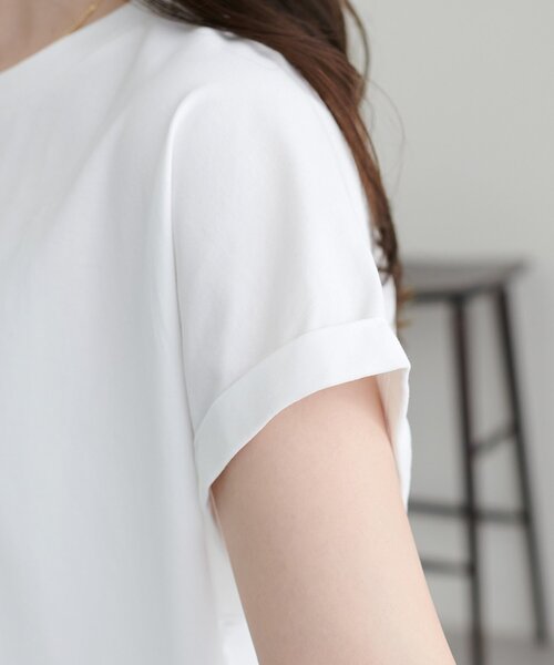 DISCOAT(ディスコート)の「【WEB限定】ヒゲレースフレンチチュニック(Tシャツ/カットソー・レディース・ブラック/グレイッシュベージュ/オフホワイト・MEDIUM)」の12枚目の写真