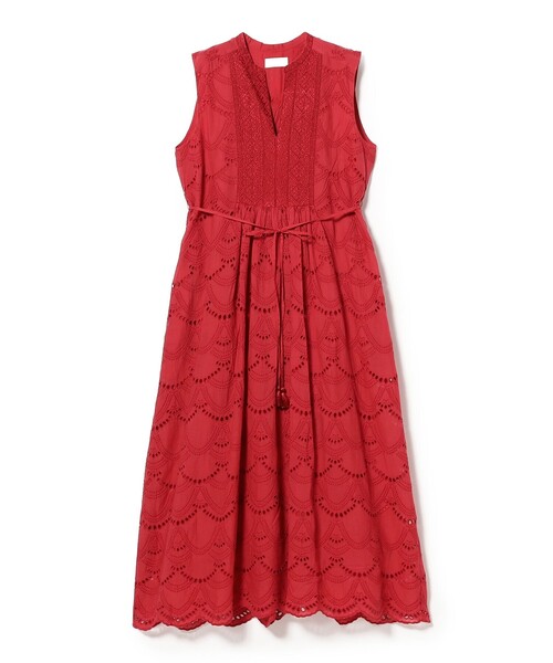 Demi-Luxe BEAMS（デミルクス ビームス）の「ne Quittez pas / ボイル ドット ノースリーブ ワンピース〈RED、ROYAL〉（ワンピース・レディース・レッド/ブルー系その他3・MEDIUM）」の9枚目の写真