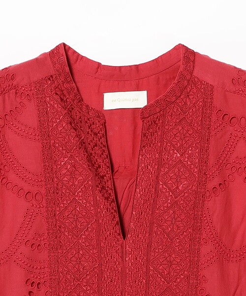 Demi-Luxe BEAMS（デミルクス ビームス）の「ne Quittez pas / ボイル ドット ノースリーブ ワンピース〈RED、ROYAL〉（ワンピース・レディース・レッド/ブルー系その他3・MEDIUM）」の10枚目の写真