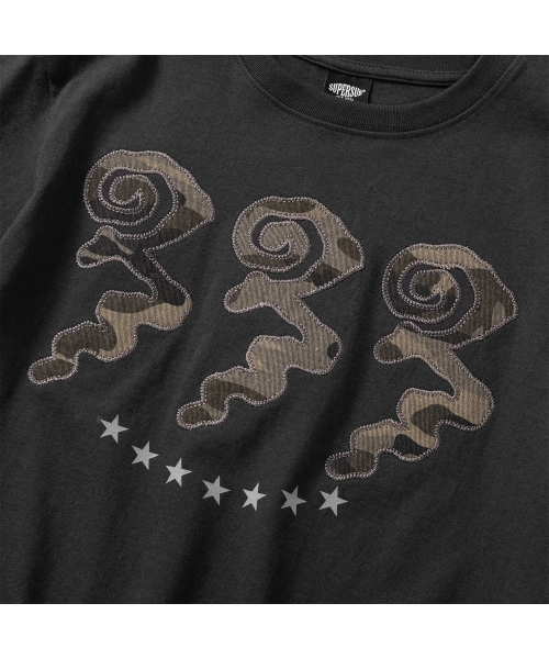 SUPERSUB(スーパーサブ)の「333スター 半袖Tシャツ-チャコール(Tシャツ/カットソー・レディース・その他・SMALL/MEDIUM/LARGE)」の2枚目の写真