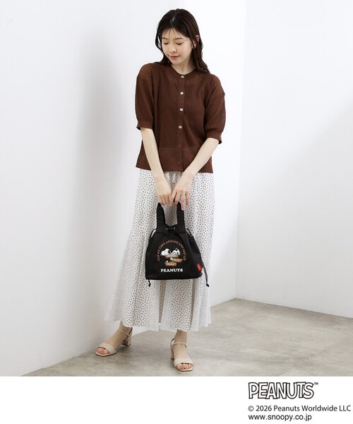 grove(グローブ)の「【PEANUTS】撥水巾着2WAYトート(トートバッグ・レディース・グレー/ダークグレー/ブラック・00)」の8枚目の写真