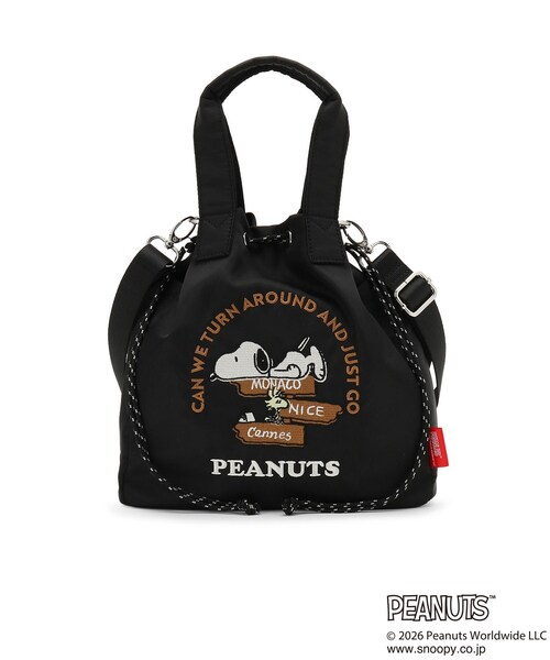 grove(グローブ)の「【PEANUTS】撥水巾着2WAYトート(トートバッグ・レディース・グレー/ダークグレー/ブラック・00)」の12枚目の写真