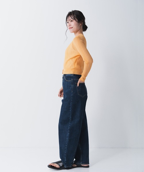 Nunc.(ヌンク)の「ランダムリブクルーネックシアーカーディガン(カーディガン/ボレロ・レディース・ネイビー/イエロー/オフホワイト/ブラック・FREE)」の10枚目の写真