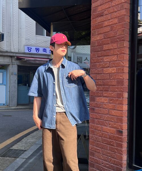 NOT ONLY FOR TODAY（ノットオンリーフォートゥデイ）の「デニムポケット半袖シャツ [ミディアムインディゴ]（シャツ/ブラウス・メンズ・その他・MEDIUM/LARGE/X-LARGE）」の7枚目の写真