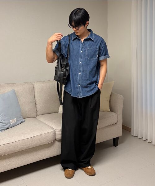 NOT ONLY FOR TODAY（ノットオンリーフォートゥデイ）の「デニムポケット半袖シャツ [ミディアムインディゴ]（シャツ/ブラウス・メンズ・その他・MEDIUM/LARGE/X-LARGE）」の10枚目の写真