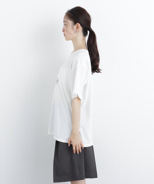 N.(N. Natural Beauty Basic)(エヌエヌナチュラルビューティーベーシック)の「スカーフ付ビックTシャツ(Tシャツ/カットソー・レディース・ダークブラウン/オフホワイト・フリ-)」の15枚目の写真