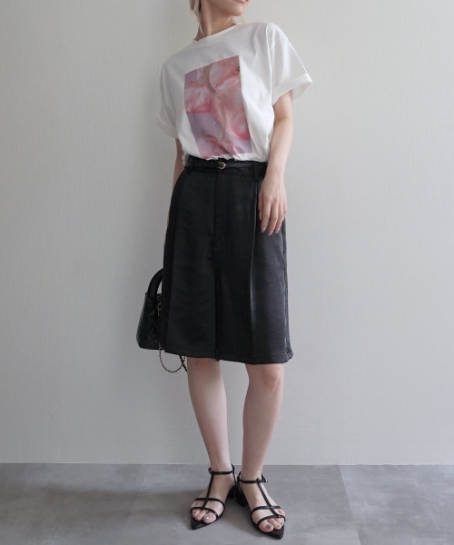 Rashik(ラシク)の「【Rashik】サテンハーフパンツ(その他パンツ・レディース・ブラック/アイボリー・FREE)」の12枚目の写真