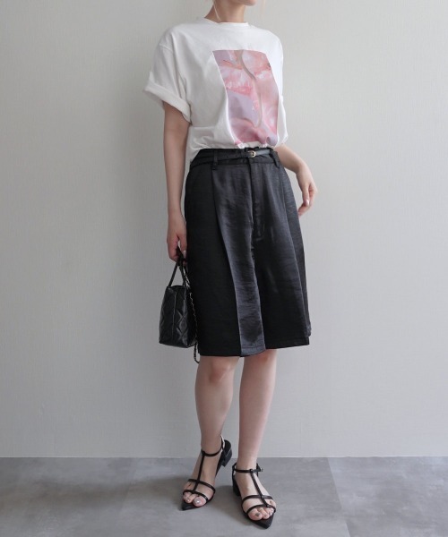 Rashik(ラシク)の「【Rashik】サテンハーフパンツ(その他パンツ・レディース・ブラック/アイボリー・FREE)」の13枚目の写真
