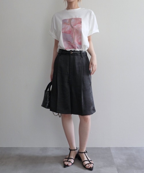 Rashik(ラシク)の「【Rashik】サテンハーフパンツ(その他パンツ・レディース・ブラック/アイボリー・FREE)」の14枚目の写真