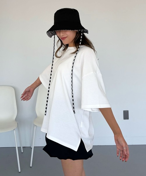 CHERI since1985(シェリ)の「オーバーサイズデイリーハグtee(Tシャツ/カットソー・レディース・レッド/ホワイト/ブラック・FREE)」の6枚目の写真