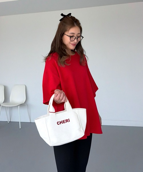 CHERI since1985(シェリ)の「オーバーサイズデイリーハグtee(Tシャツ/カットソー・レディース・レッド/ホワイト/ブラック・FREE)」の20枚目の写真