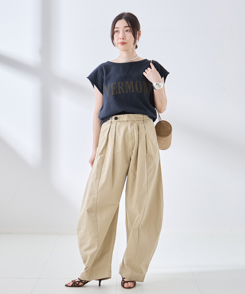 journal standard L'essage(ジャーナルスタンダードレサージュ)の「裏毛ノースリーブ ロゴプルオーバー(スウェット・レディース・ブラウン/チャコールグレー/ネイビー・FREE)」の7枚目の写真