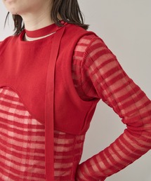 HAENGNAE/ヘンネ】KISHIMEN LOGO KNIT LEOTARD/キシメンロゴニット