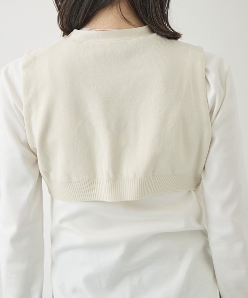 TAN（タン）の「[TAN/タン]CURVED HEM KNIT TOPS（ニット/セーター・レディース・ブラック/レッド/アイボリー・FREE）」の14枚目の写真