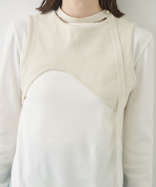 TAN（タン）の「[TAN/タン]CURVED HEM KNIT TOPS（ニット/セーター・レディース・ブラック/レッド/アイボリー・FREE）」の13枚目の写真